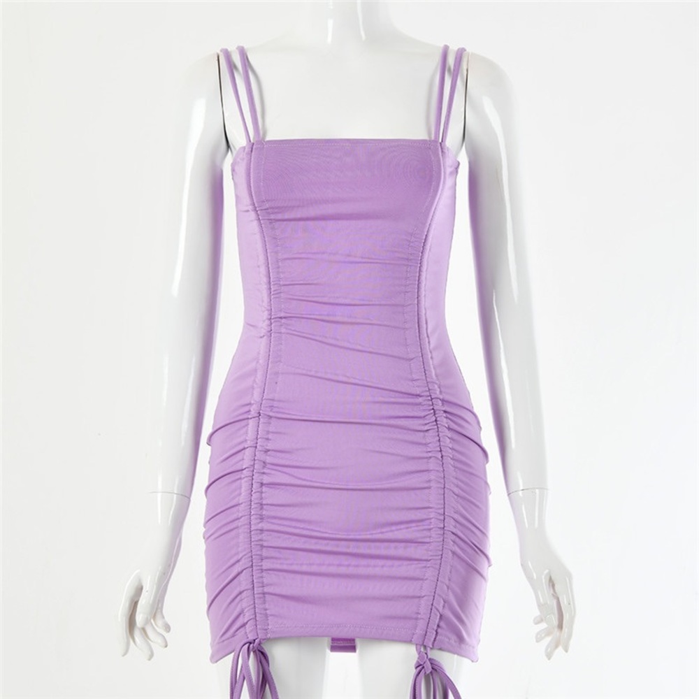 Purple Ruched Dress - Picture 5 of 8